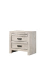 Valor night stand cream rustic modern wood front view