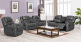 Lexington2023 Gray 3-Piece Reclining Living Room set front angle