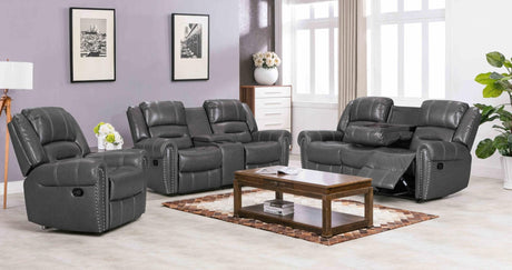 Lexington2023 Gray 3-Piece Reclining Living Room set front angle
