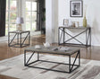 Birdie Square End Table Sonoma Grey - front angle showing drawer