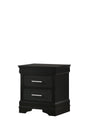 Amalia black night stand with two drawers front view