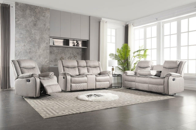 Weston Stone 3-piece reclining living room set front view