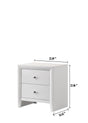Evan Night Stand white modern wood with 2 drawers front view