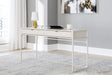 Harlow white office desk front view