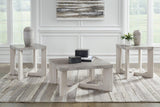 Garnilly Occasional Table Set - front angle showing cocktail and end tables