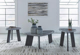 Bluebond gray occasional table set front view