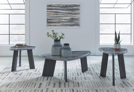 Bluebond gray occasional table set front view