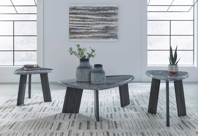 Bluebond gray occasional table set front view