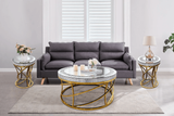 Asona coffee table with mirror finish front view