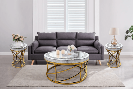 Asona coffee table with mirror finish front view