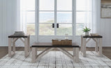 Dorrinson Occasional Table Set front view showing coffee and end tables