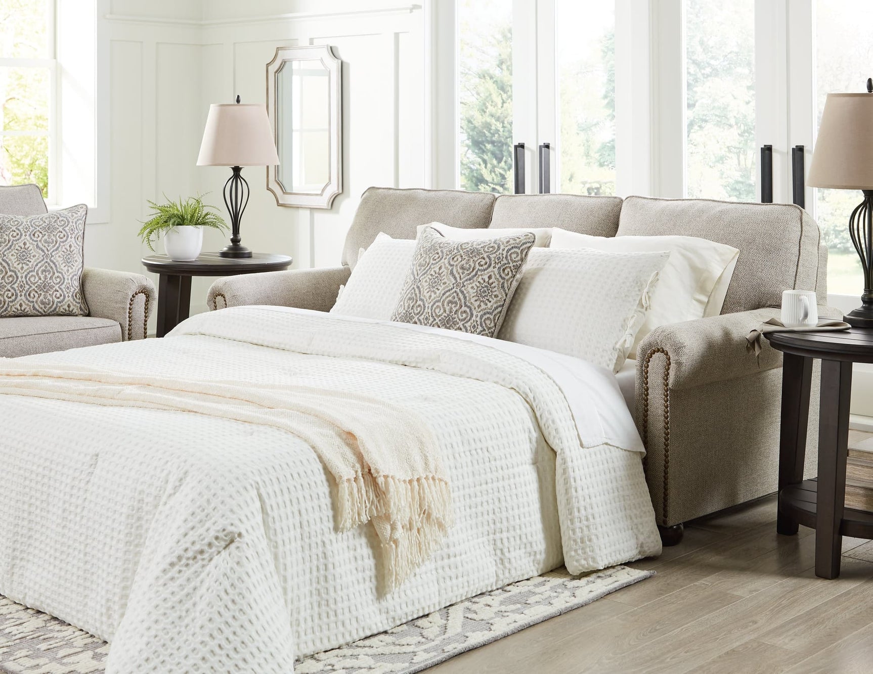 Gaelon Dune Chenille Queen Sofa Sleeper front view