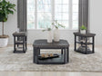 Bonilane occasional table set front angle showing coffee table and end tables