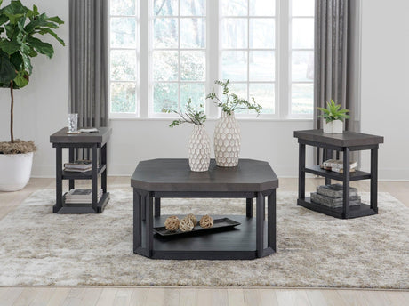 Bonilane occasional table set front angle showing coffee table and end tables