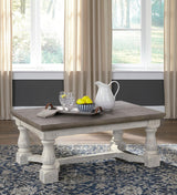 Havalance cocktail table T814-1 model front view showing gray and white colors