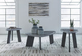 Bluebond Gray 3-Piece Table Set front angle