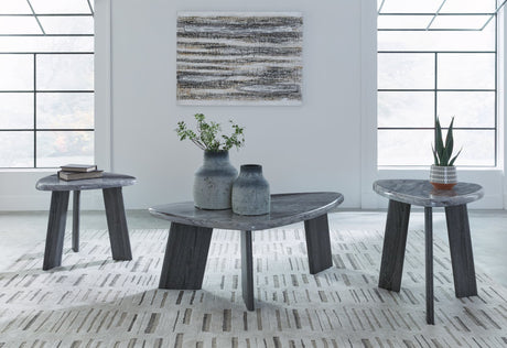 Bluebond Gray 3-Piece Table Set front angle