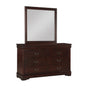 Louis Philip Cherry Dresser front view with 6 drawers