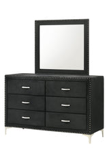 Lucinda Black 6-Drawer Dresser Front View