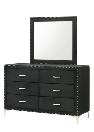 Lucinda Black 6-Drawer Dresser Front View