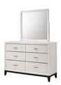 Akerson Chalk 6-Drawer Dresser, Front Angle View