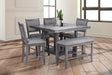 Dustin Gray Counter Height Dining Set main view