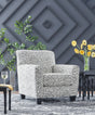 Hayesdale Black and Cream Accent Chair front angle view