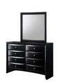 Black Emily 8-Drawer Dresser Front Angle