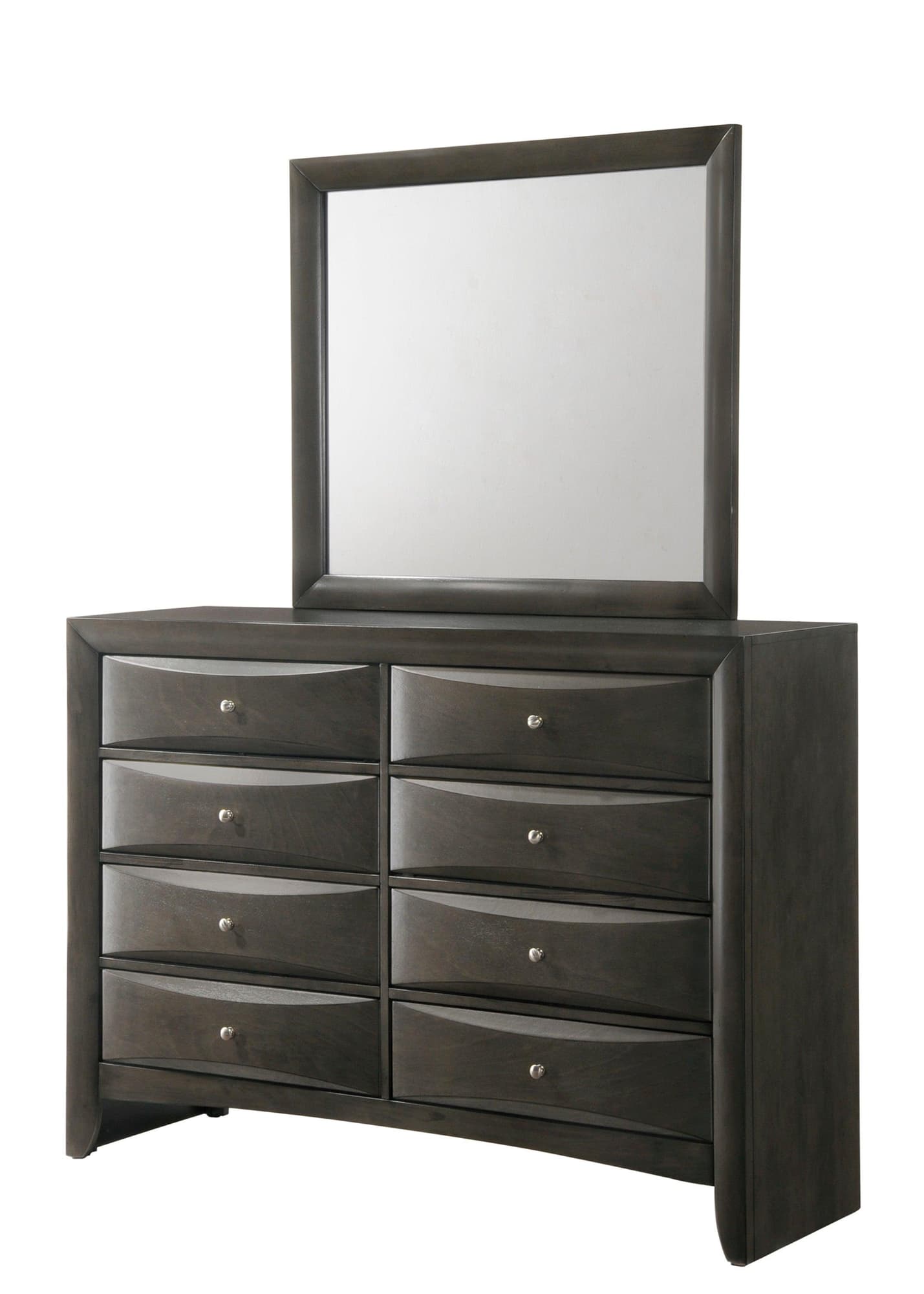 Emily Grey 8-Drawer Dresser front angle