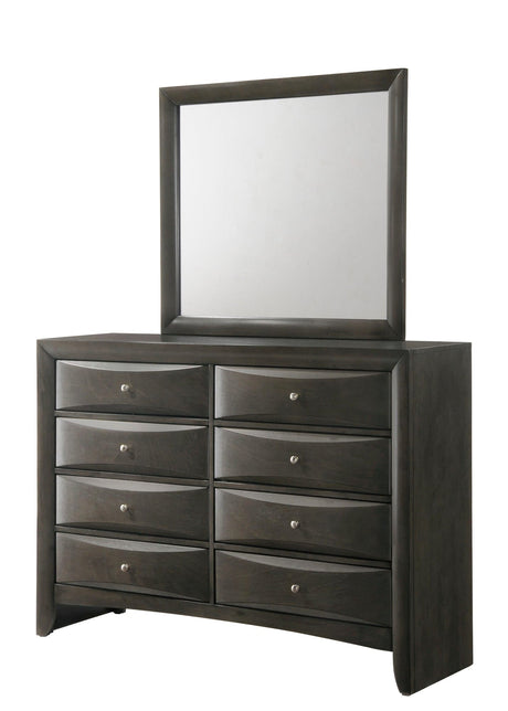 Emily Grey 8-Drawer Dresser front angle