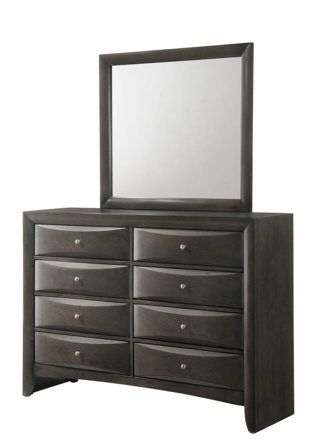 Emily Grey 8-Drawer Dresser front angle