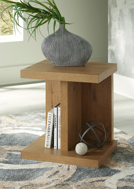 Brinstead Light Brown Chairside End Table front view