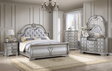 Bolla Gray Upholstered Tufted Sleigh Bed - front view