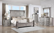Sam Gray Platinum Panel Bedroom Set bed main view