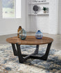 Hanneforth Coffee Table angled side view showing two-tone finish