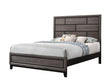Akerson Gray Panel Twin Bed - front angle showing bed frame and headboard
