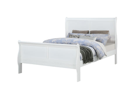 Louis Philip White Full Sleigh Bed front angle