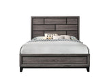 Akerson Gray Finish Wood Full Panel Bed front angle