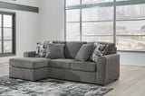 Gardiner Pewter Chenille Sofa Chaise front angle view
