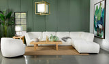 Sunny 6-Piece Upholstered Sectional Sofa natural finish front view