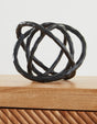 Barlee black metal sculpture set of 2, front view