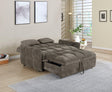Cotswold Tufted Cushion Sleeper Sofa Bed Brown front angle