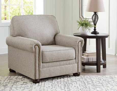 Gaelon Dune chenille accent chair front view