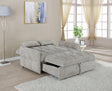 Cotswold beige tufted cushion sleeper sofa bed front view