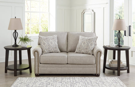 Gaelon Dune Chenille Loveseat front angled view