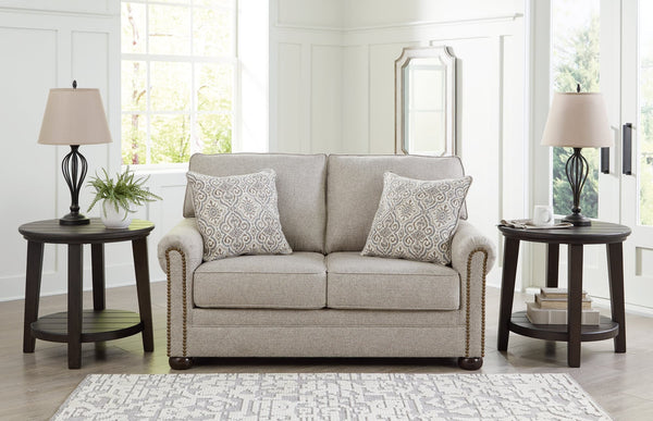 Gaelon Dune Chenille Loveseat front angled view