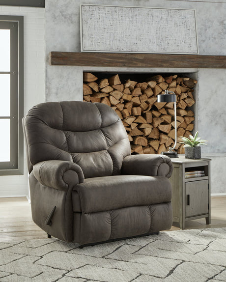 Camera Time Gunmetal Faux Leather Recliner main view