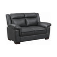 Arabella Grey Pillow-Top Upholstered Loveseat front angled view
