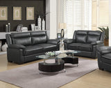Arabella grey upholstered sofa with pillow-top arms front view
