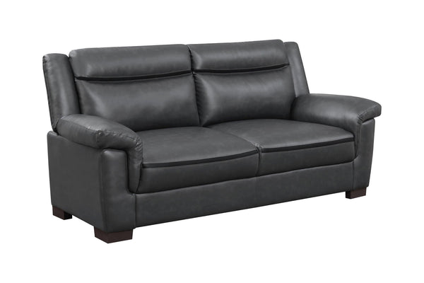 Arabella Grey Pillow Top Upholstered Sofa front view